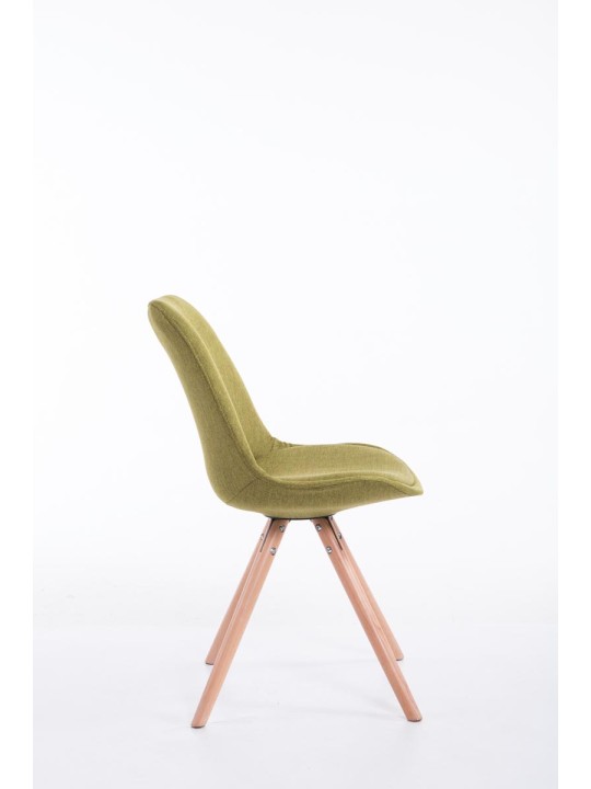 Besøgsstol Toulouse stof Natura rund, grøn Besøgsstol Toulouse stof Natura rund, grøn