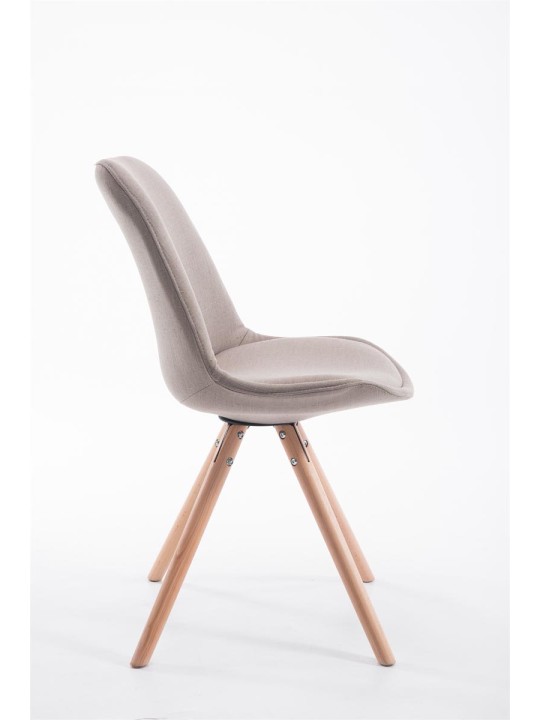 Besøgsstol Toulouse stof Natura rund, taupe Besøgsstol Toulouse stof Natura rund, taupe