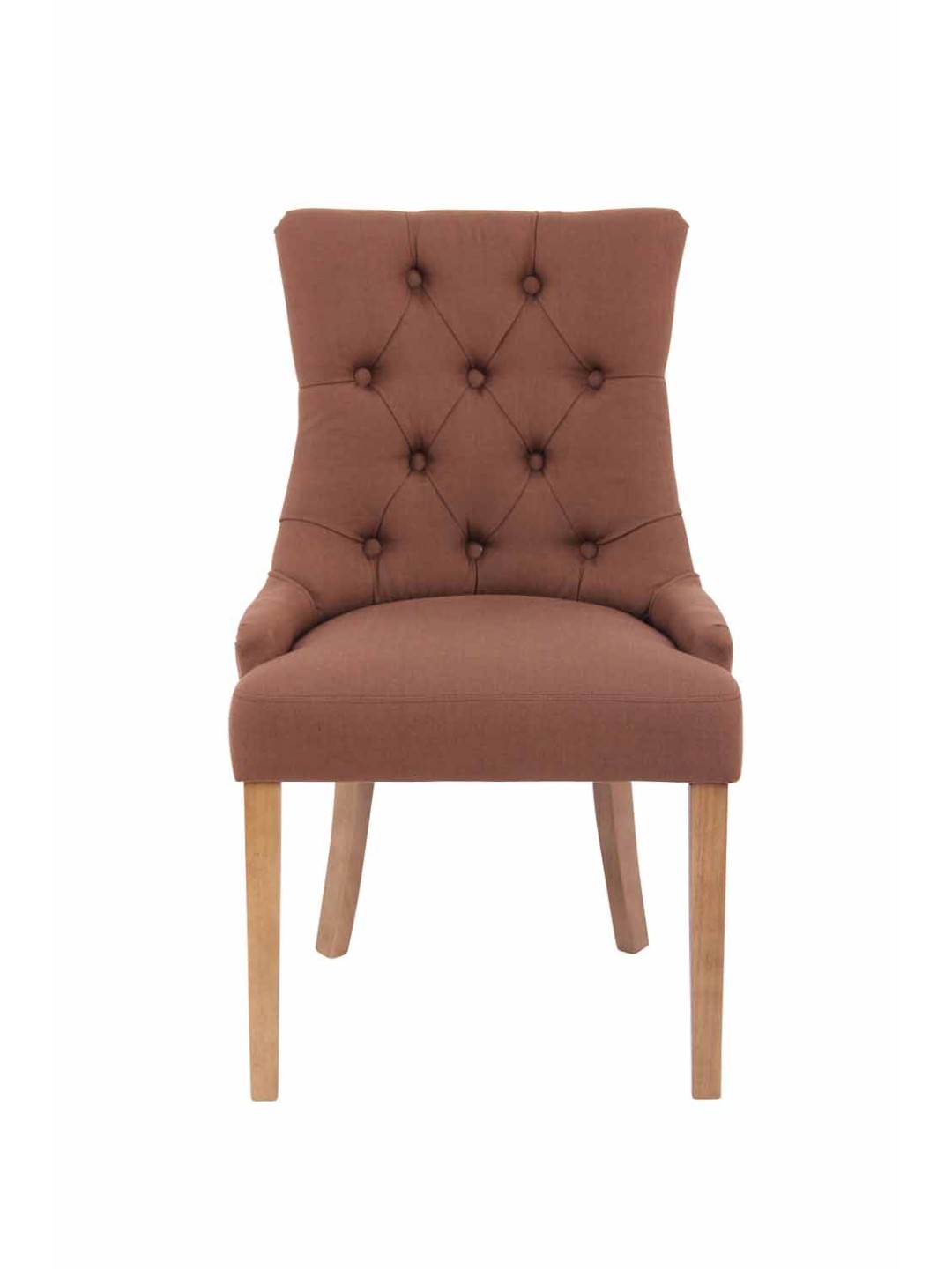 Spisestuestol Aberdeen stof antik-lys, brun