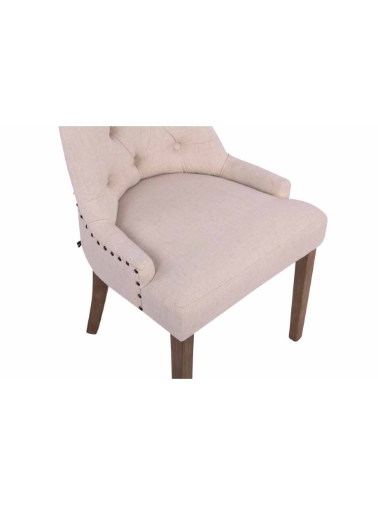 Spisestuestol Aberdeen stof antik-lys, creme Spisestuestol Aberdeen stof antik-lys, creme