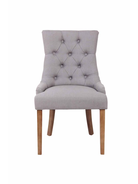 Spisestuestol Aberdeen stof antik-lys, grå