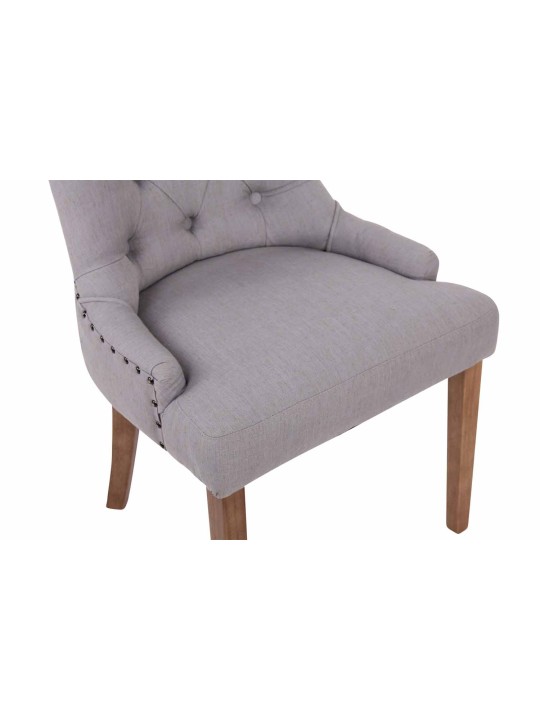 Spisestuestol Aberdeen stof antik-lys, grå