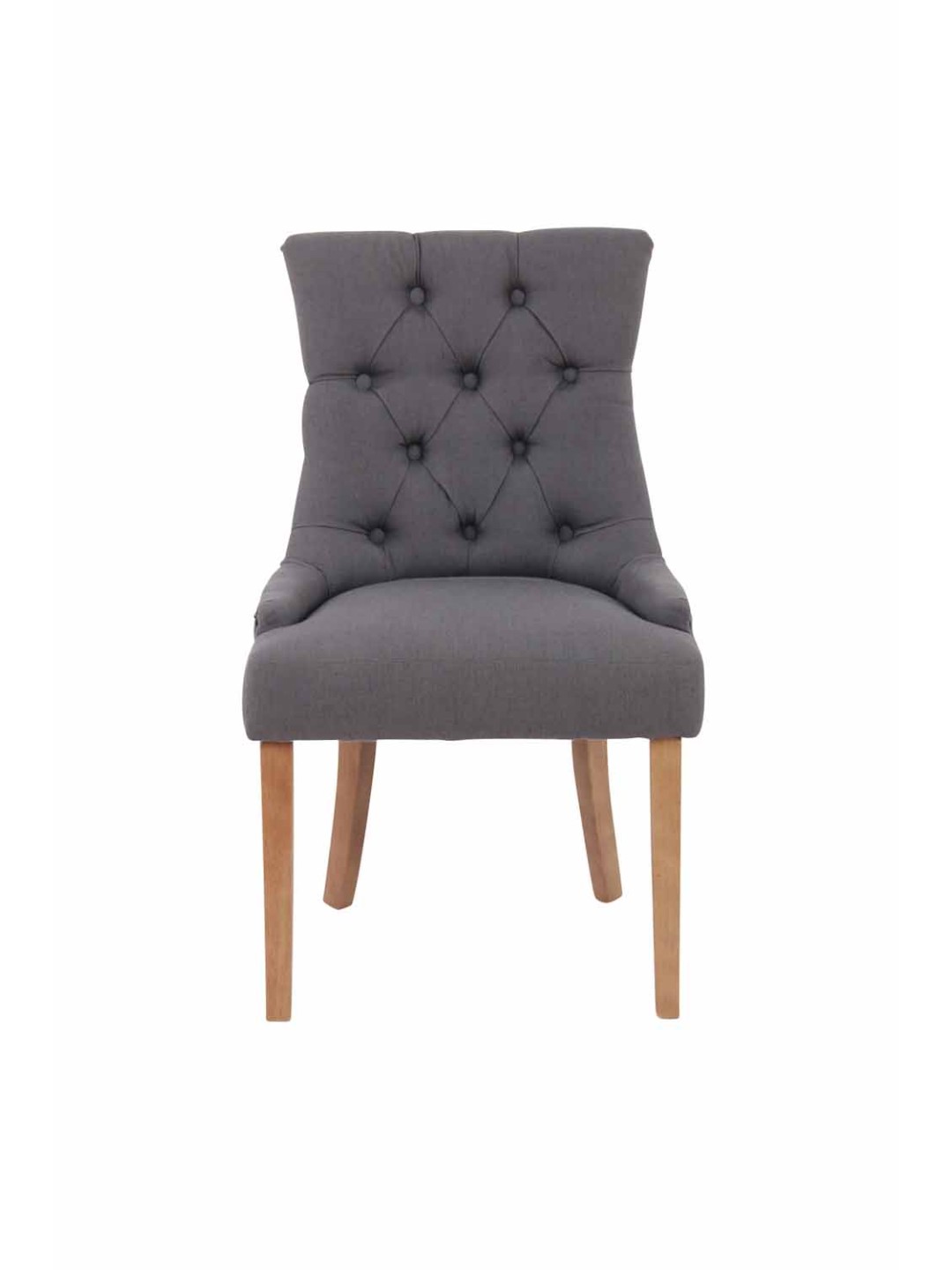 Spisestuestol Aberdeen stof antik-lys, mørkegrå