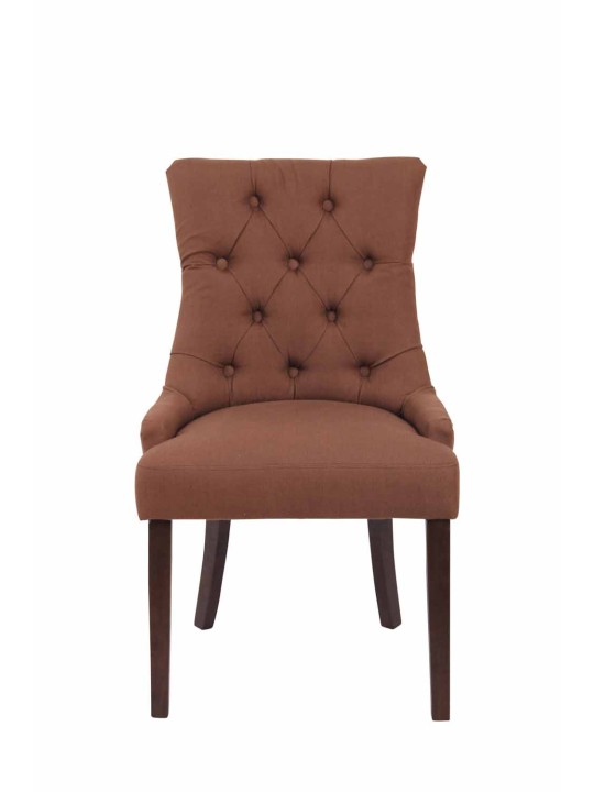 Spisestuestol Aberdeen stof antik, brun