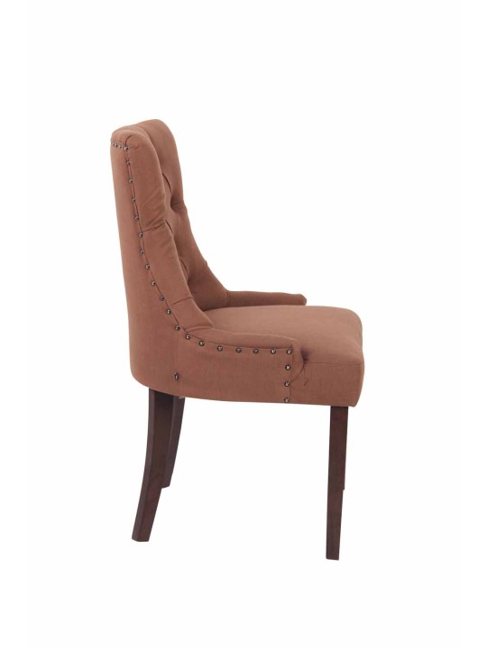 Spisestuestol Aberdeen stof antik, brun