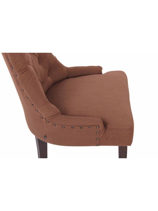 Spisestuestol Aberdeen stof antik, brun