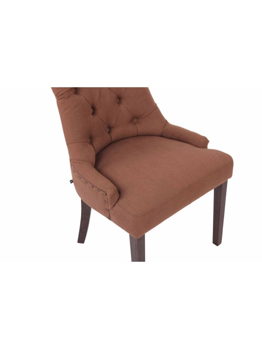 Spisestuestol Aberdeen stof antik, brun