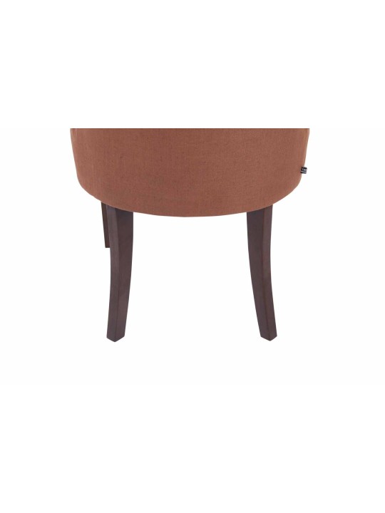 Spisestuestol Aberdeen stof antik, brun