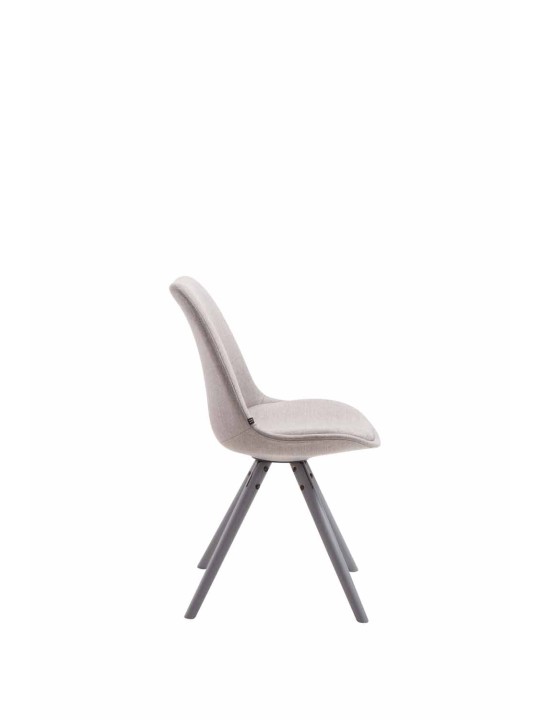 Besøgsstol Toulouse stof rund, grå