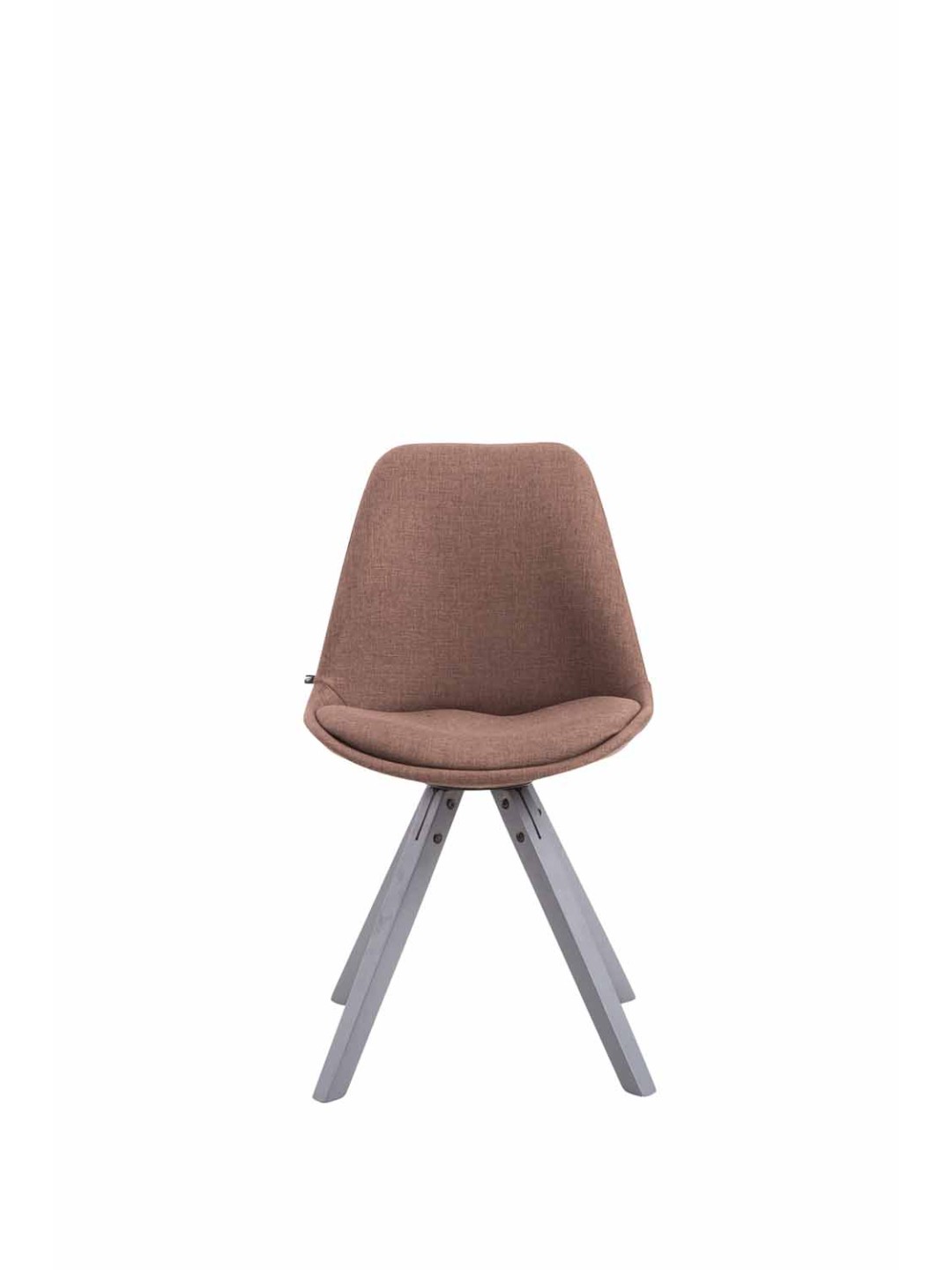 Besøgsstol Toulouse stof Firkantet grå, brun