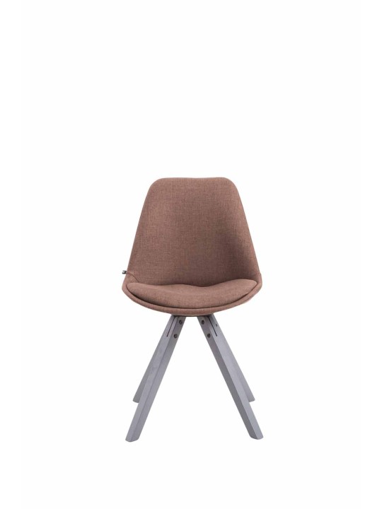 Besøgsstol Toulouse stof Firkantet grå, brun Besøgsstol Toulouse stof Firkantet grå, brun