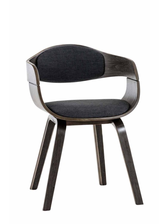 Besøgsstol Kingston stof, grå/mørkegrå