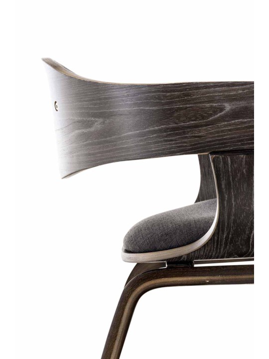Besøgsstol Kingston stof, grå/mørkegrå