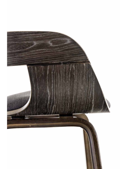 Besøgsstol Kingston stof, grå/mørkegrå