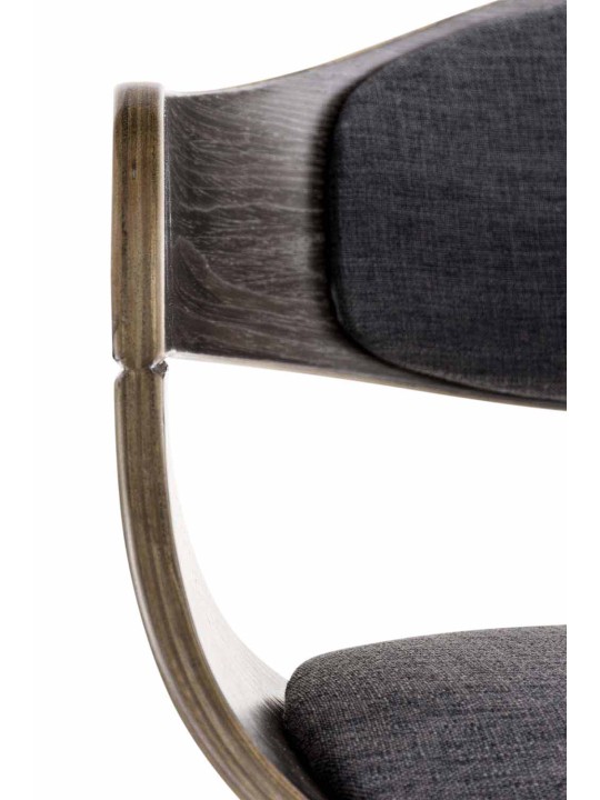 Besøgsstol Kingston stof, grå/mørkegrå