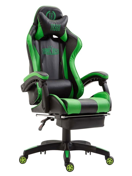 Kontorstol Ignite imiteret læder, sort/grøn Kontorstol Ignite imiteret læder, sort/grøn