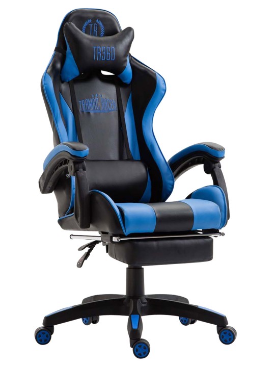 Kontorstol Ignite imiteret læder, sort/blå Kontorstol Ignite imiteret læder, sort/blå