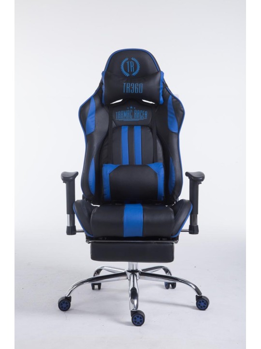 Racing kontorstol Limit V2 kunstlæder med fodstøtte, sort/blå Racing kontorstol Limit V2 kunstlæder med fodstøtte, sort/blå