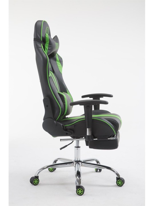 Racing kontorstol Limit V2 kunstlæder med fodstøtte, sort/grøn