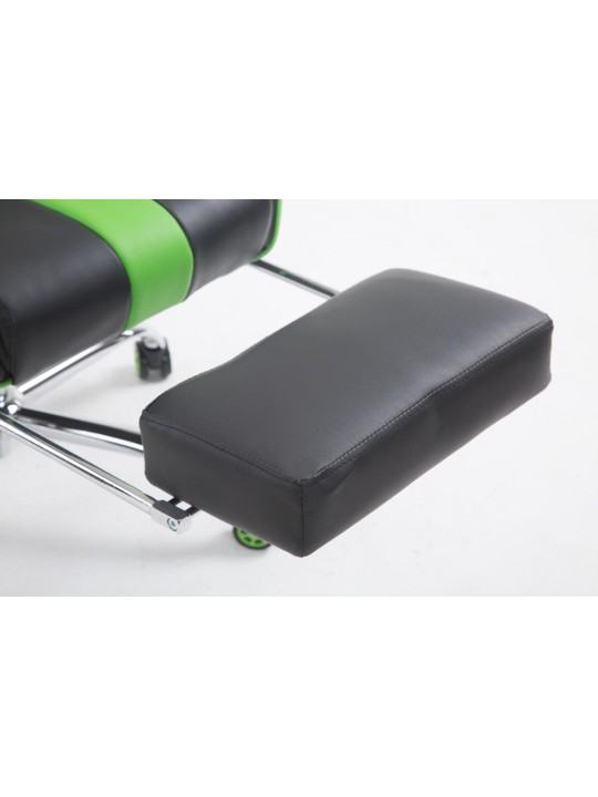 Racing kontorstol Limit V2 kunstlæder med fodstøtte, sort/grøn