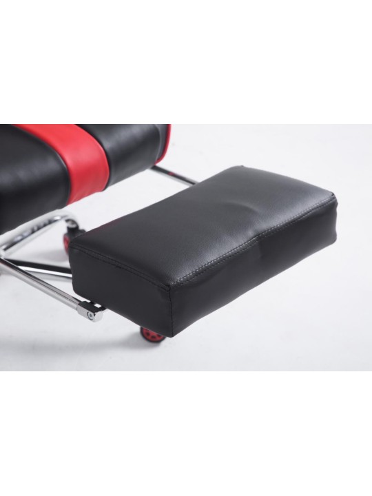 Racing kontorstol Limit V2 kunstlæder med fodstøtte, sort/rød