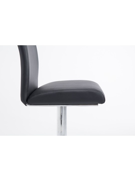 Sæt med 2 barstole Köln imiteret læder krom, sort