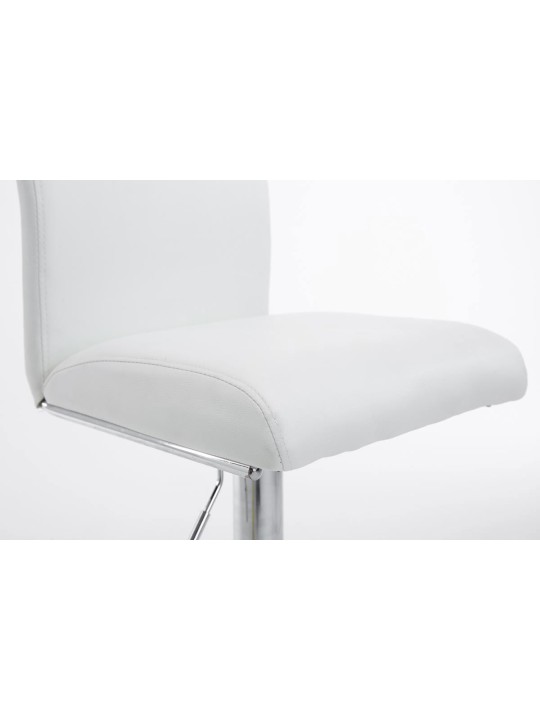 Sæt med 2 barstole Köln imiteret læder krom, hvid