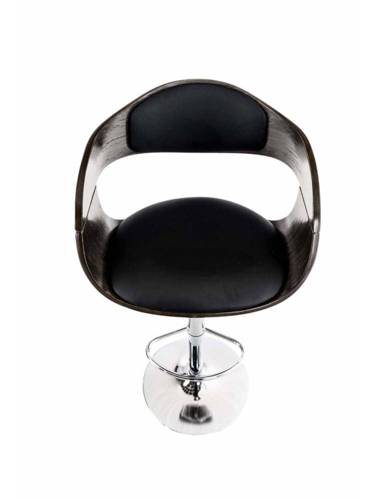 Sæt med 2 barstole Kingston C imiteret læder, sort/grå Sæt med 2 barstole Kingston C imiteret læder, sort/grå