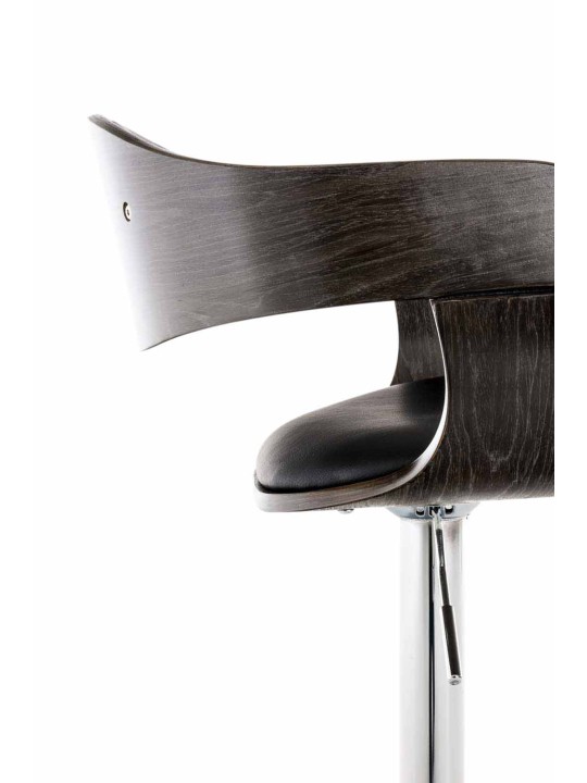 Sæt med 2 barstole Kingston C imiteret læder, sort/grå Sæt med 2 barstole Kingston C imiteret læder, sort/grå