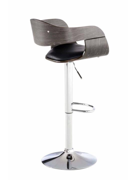 Sæt med 2 barstole Kingston C imiteret læder, sort/grå Sæt med 2 barstole Kingston C imiteret læder, sort/grå