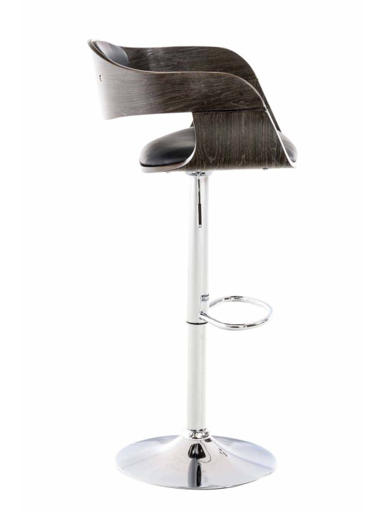 Sæt med 2 barstole Kingston C imiteret læder, sort/grå Sæt med 2 barstole Kingston C imiteret læder, sort/grå