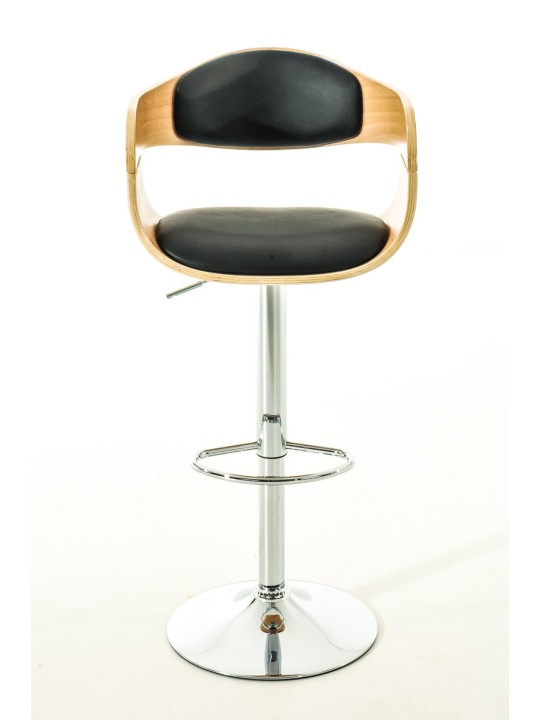 Sæt med 2 barstole Kingston C imiteret læder, natur/sort