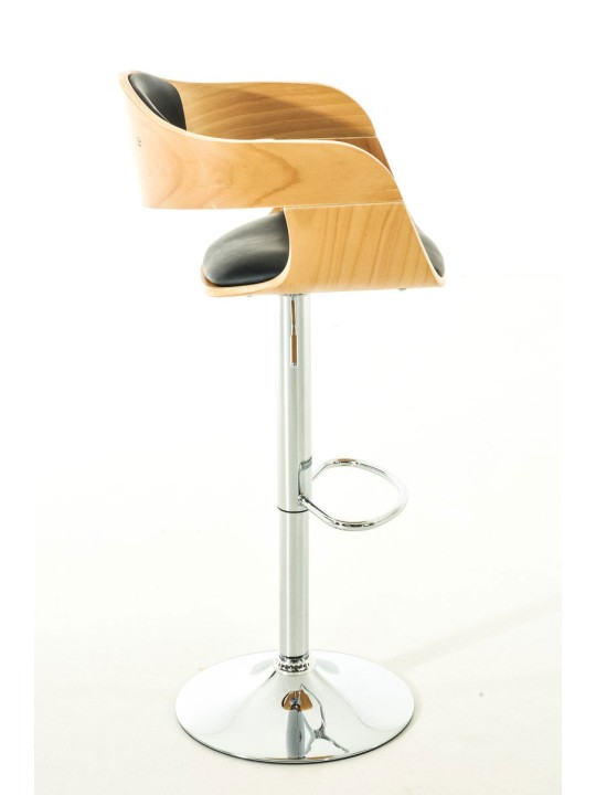 Sæt med 2 barstole Kingston C imiteret læder, natur/sort