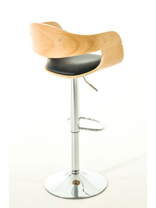 Sæt med 2 barstole Kingston C imiteret læder, natur/sort