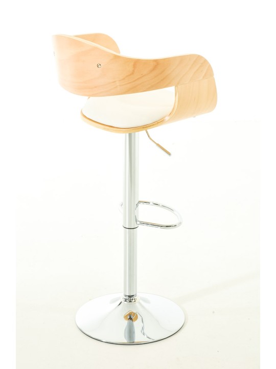 Sæt med 2 barstole Kingston C imiteret læder, natur/hvid