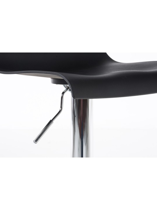 Sæt med 2 barstole Hoover plastik krom, sort