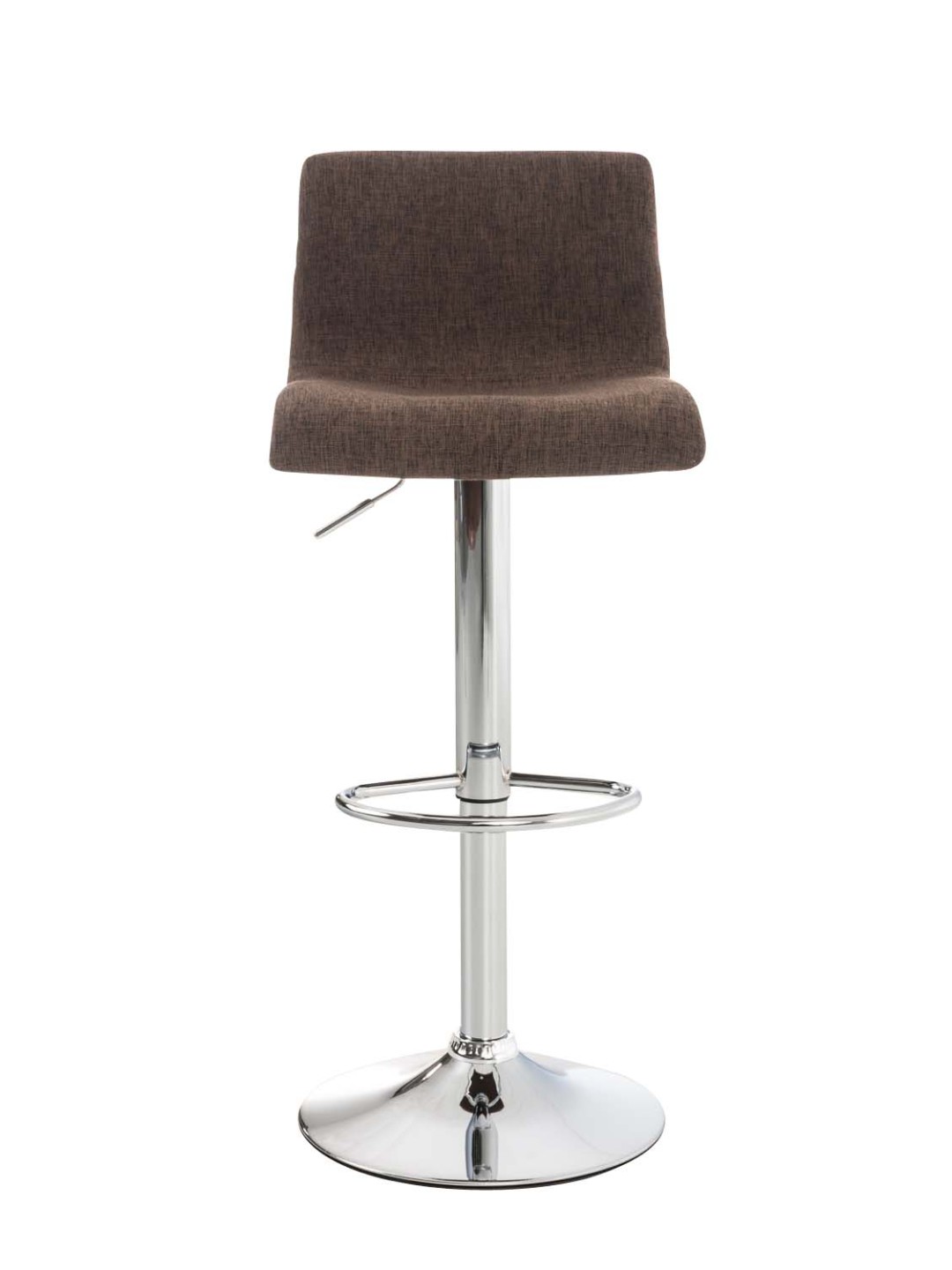 Sæt med 2 barstole Hoover stof krom, brun