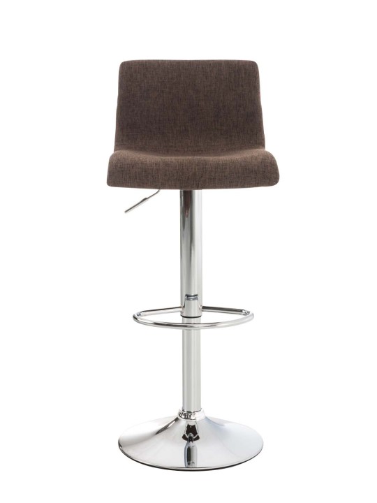 Sæt med 2 barstole Hoover stof krom, brun
