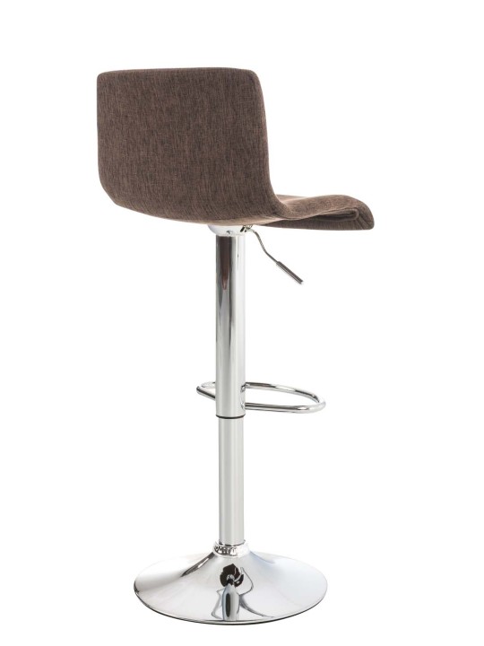 Sæt med 2 barstole Hoover stof krom, brun