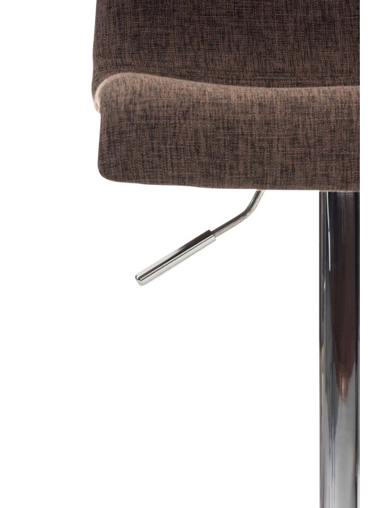 Sæt med 2 barstole Hoover stof krom, brun