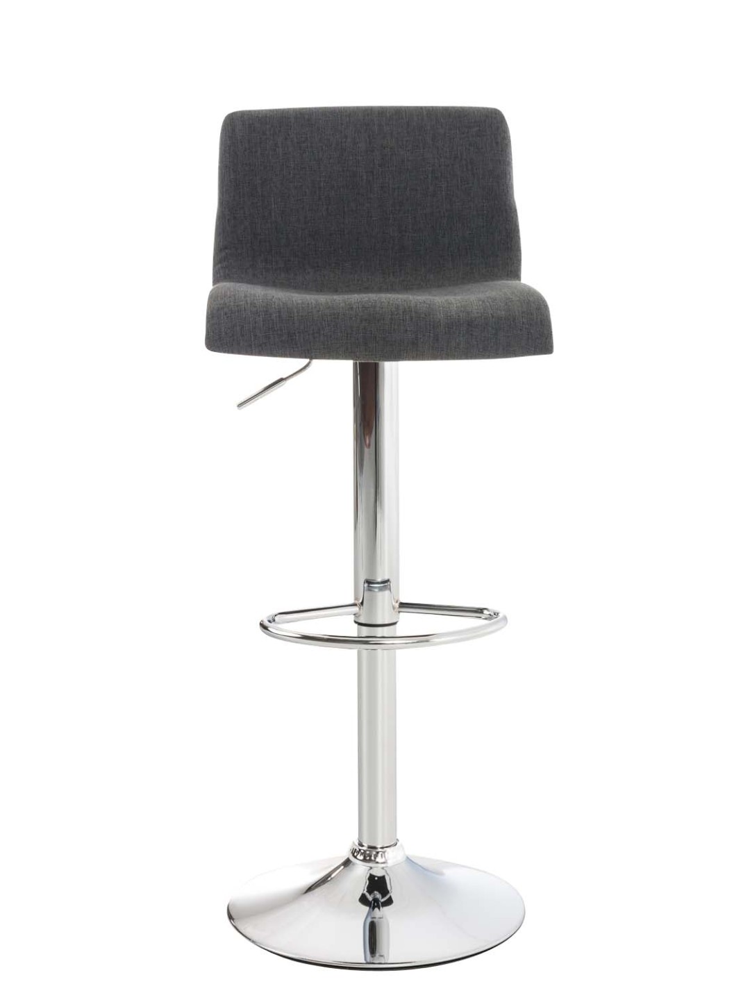 Sæt med 2 barstole Hoover stof krom, mørkegrå