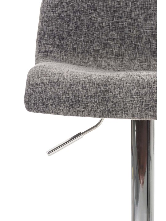 Sæt med 2 barstole Hoover stof krom, lysegrå Sæt med 2 barstole Hoover stof krom, lysegrå