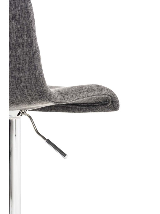 Sæt med 2 barstole Hoover stof krom, lysegrå Sæt med 2 barstole Hoover stof krom, lysegrå