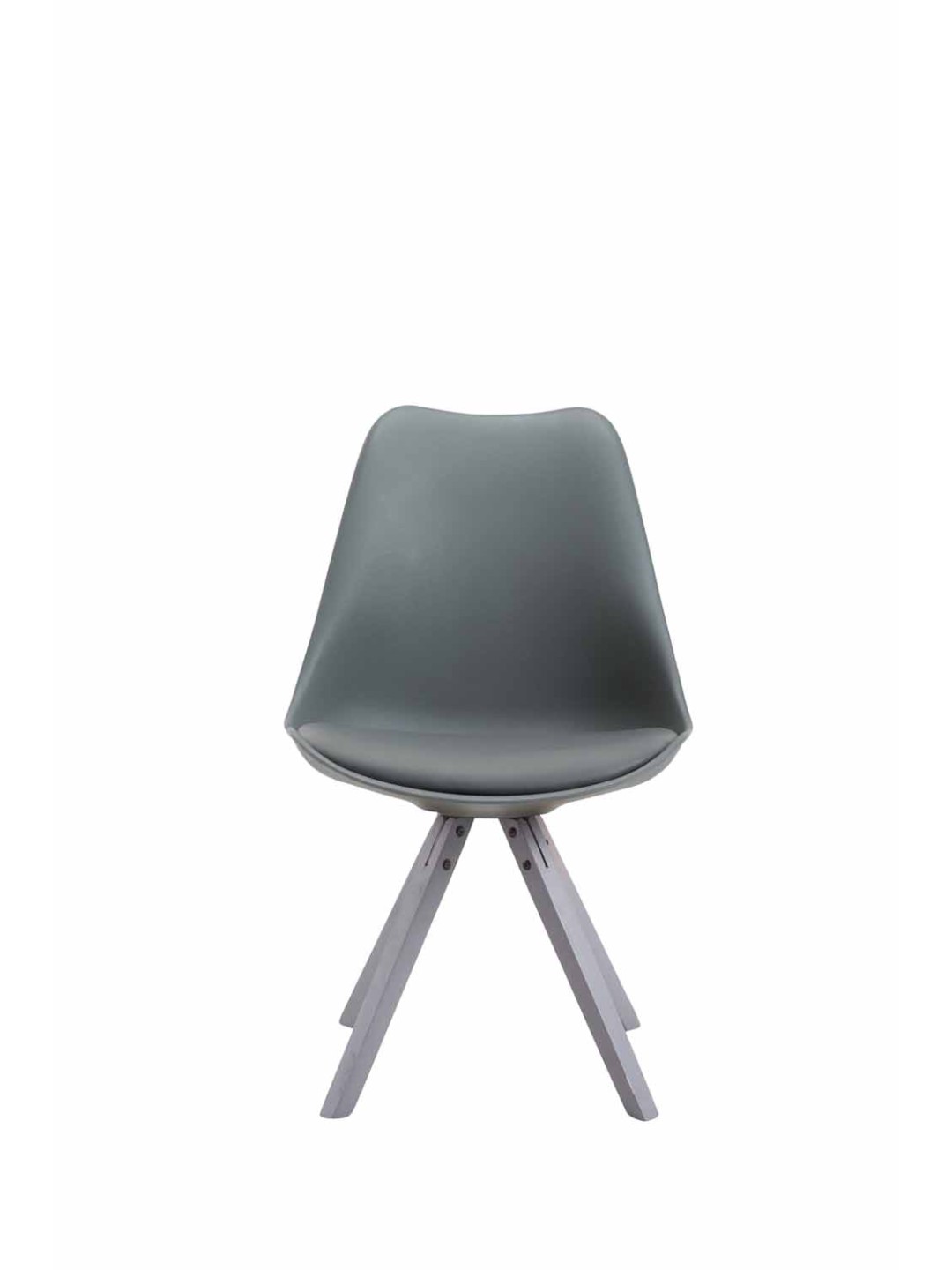 Besøgsstol Toulouse imiteret læder Square, grå