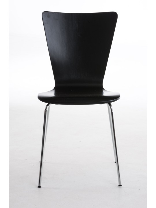 Sæt med 4 besøgsstole Aaron, sort