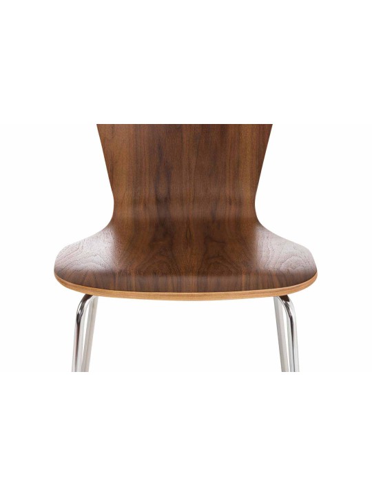 Sæt med 4 besøgsstole Aaron, valnød