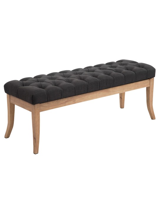 Bænk Ramses stof antik-let 120, mørkegrå