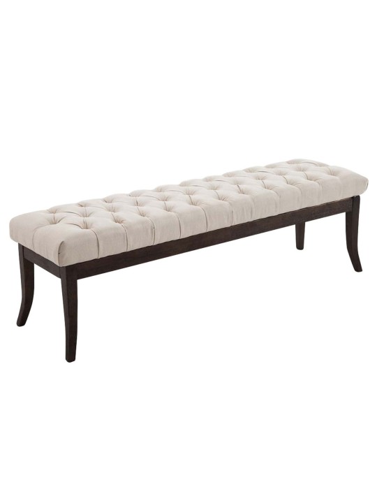 Bænk Ramses stof antik-mørk 150, creme Bænk Ramses stof antik-mørk 150, creme