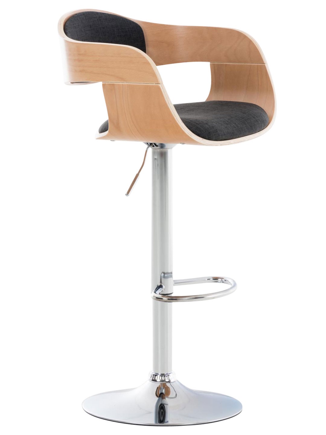 Barstol Kingston C stof, natur/mørkegrå