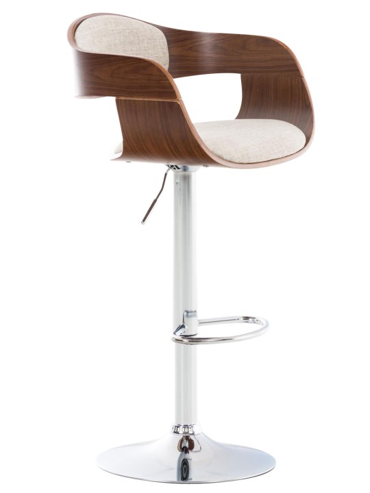 Barstol Kingston C stof, valnød/creme Barstol Kingston C stof, valnød/creme